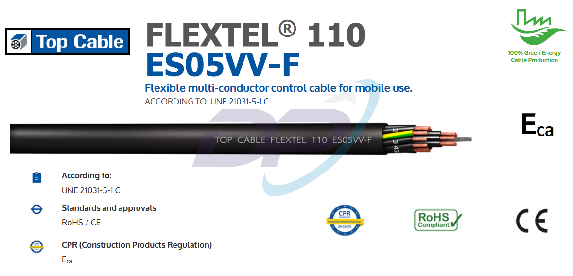 Dây Cáp Điện & Điều Khiển TOP CABLE FLEXTEL® 110 ES05VV-F | Chính Hãng ...