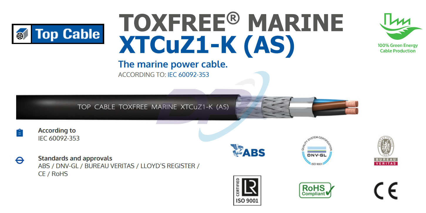 TOP CABLE, S.A. TOXFREE MARINE XTCuZ1-K (AS) VFD EMC 0,6/1kV, TOPDRIVE ZH ROZ1-K(AS) VFD EMC 0,6/1 kV, TOXFREE MARINE XTCuZ1-K (AS) VFD EMC 1,8/3kV, TOPDRIVE ZH ROZ1-K(AS) VFD EMC 1,8/3 kV